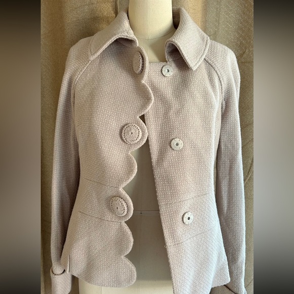 Boden Alice New Cream Scallope Wool Jacket - Picture 2 of 10